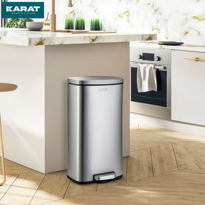 Affaldsspand | Dustin | Rustfrit stål | Med automatisk lukning | 30 - 50 liter