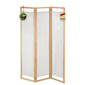 Bamboo partition | Tennessee | 3-part, flexible room divider made of bamboo and fabric