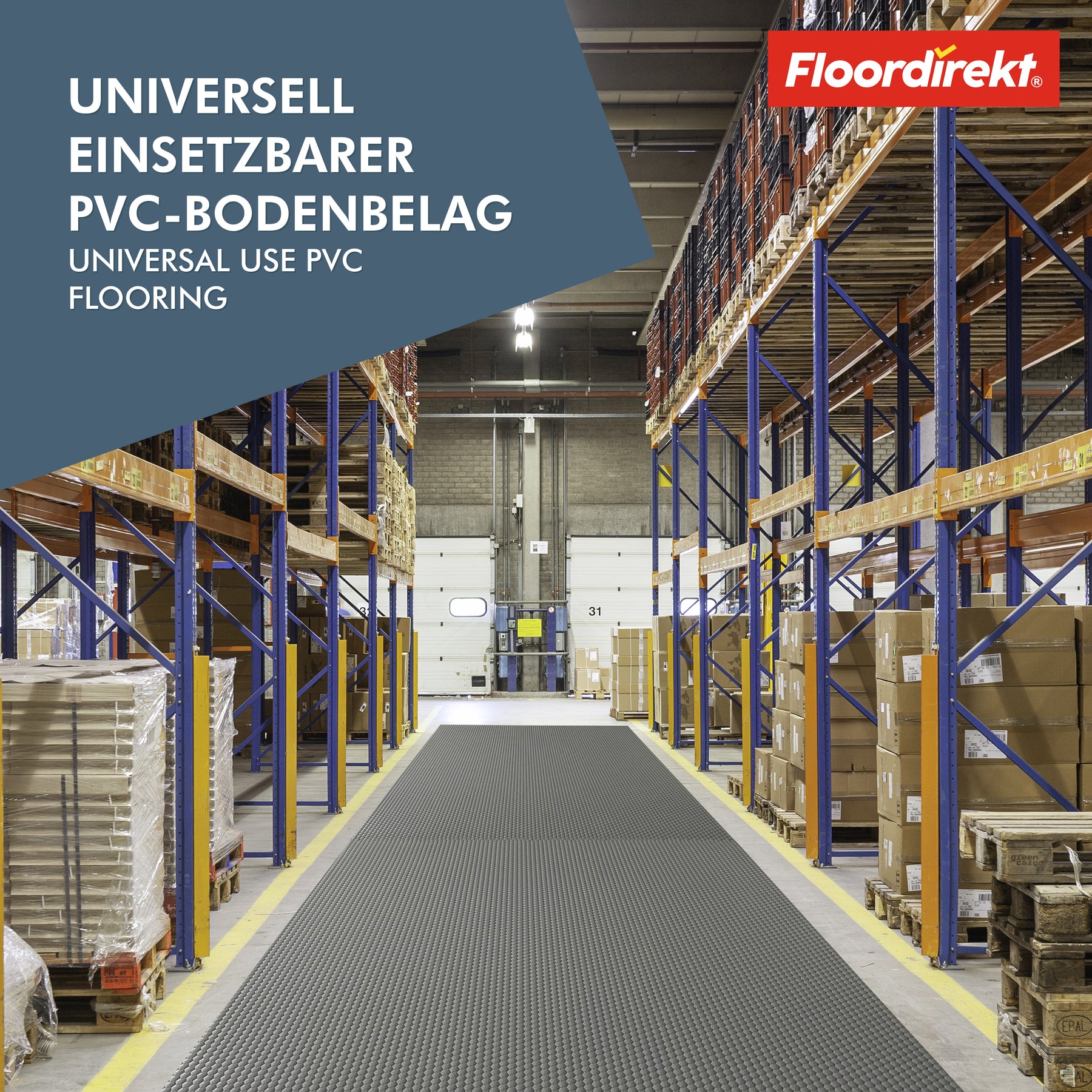 PVC-gulvbelægning | Hexagon | Robust 2 mm vinylgulv, nemt at vedligeholde og skridsikkert | Fås i flere farver