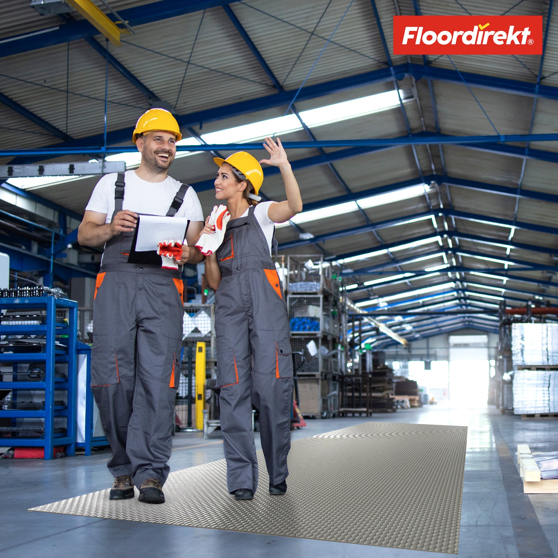 PVC-gulvbelægning | Hexagon | Robust 2 mm vinylgulv, nemt at vedligeholde og skridsikkert | Fås i flere farver