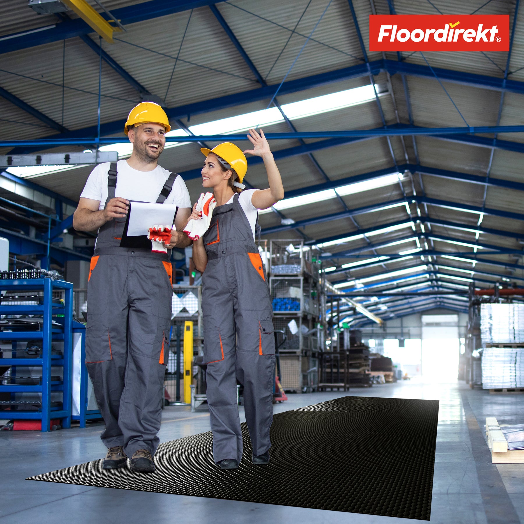 PVC-gulvbelægning | Hexagon | Robust 2 mm vinylgulv, nemt at vedligeholde og skridsikkert | Fås i flere farver