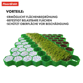 Gitter | Paddock-plade til jordforstærkning | Slidstærkt materiale | Fås i to farvevarianter | 50 x 50 cm