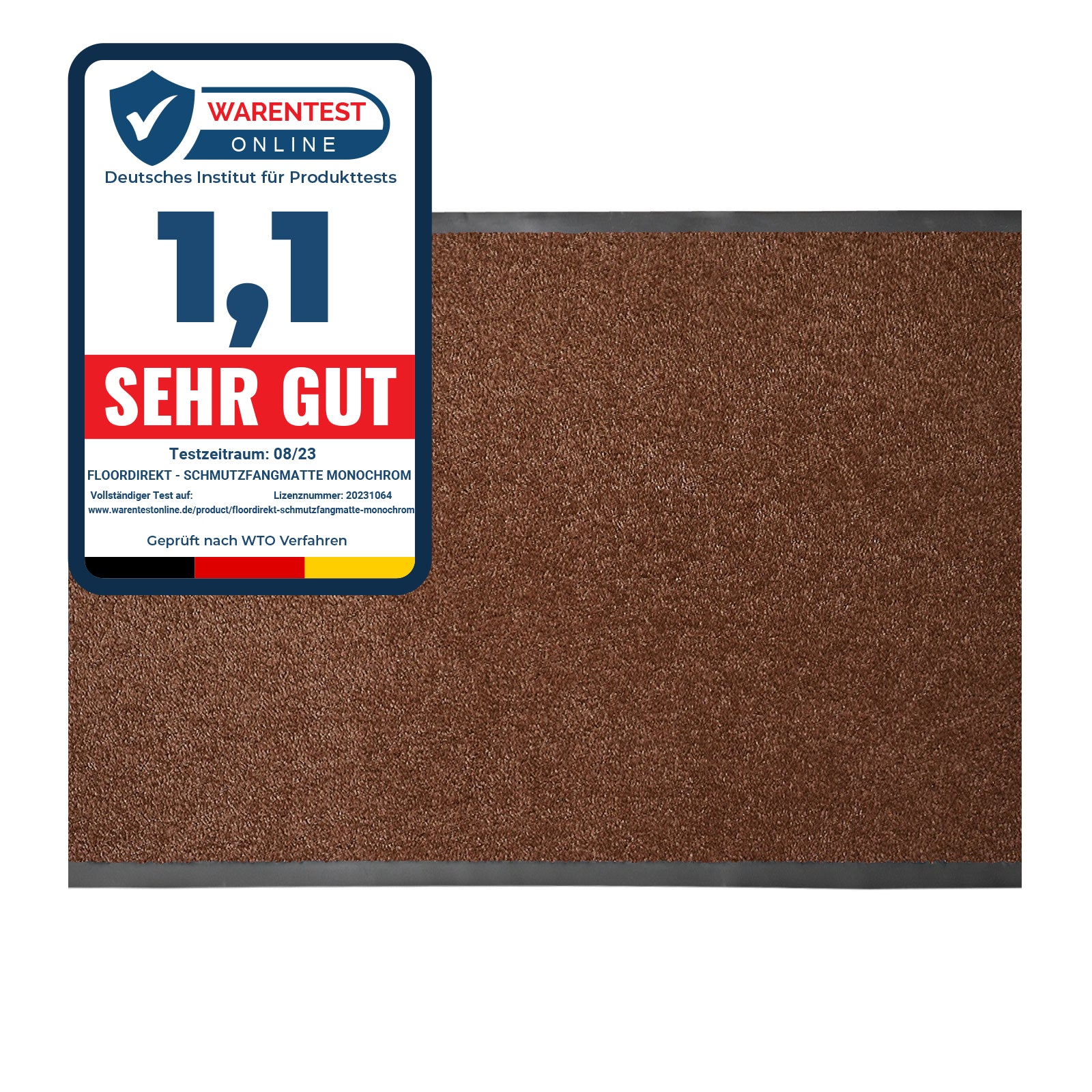 ✂ Dirt Trapper Entrégulvmåtte | Monokrom | Strålende farver | Til indendørs og udendørs brug