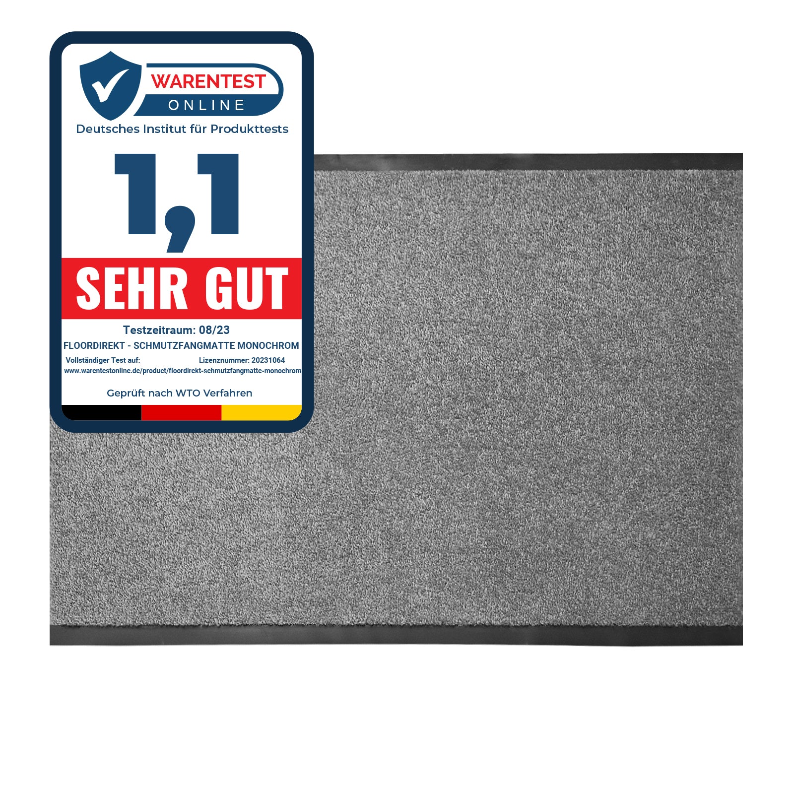 ✂ Dirt Trapper Entrégulvmåtte | Monokrom | Strålende farver | Til indendørs og udendørs brug