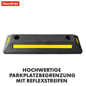 Parkeringsbom | Fuji | Robust og vejrbestandig løsning med høj synlighed til sikker parkering | 56 x 10 x 15 cm