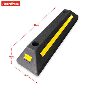 Parkeringsbom | Fuji | Robust og vejrbestandig løsning med høj synlighed til sikker parkering | 56 x 10 x 15 cm