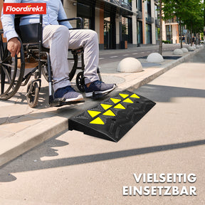 Blanc threshold ramp | Robust og sikker løsning til barrierefri adgang | 50 x 28 x 8 cm