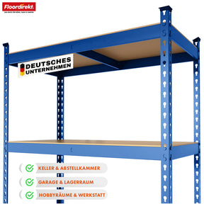 Heavy-duty reol | Rhino | Opbevaringsreol med 5 hylder | 1050 kg belastningskapacitet | Innovativt plug-in system | I forskellige farver og størrelser