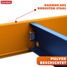 Heavy-duty reol | Rhino | Opbevaringsreol med 5 hylder | 1050 kg belastningskapacitet | Innovativt plug-in system | I forskellige farver og størrelser
