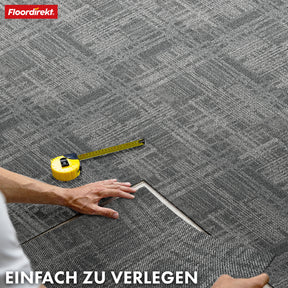 Tæppefliser | Luzern | 50x50 cm | Komfortable, lydabsorberende og velegnede til gulvvarme | Fås i 4 farver