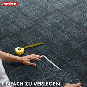 Tæppefliser | Luzern | 50x50 cm | Komfortable, lydabsorberende og velegnede til gulvvarme | Fås i 4 farver
