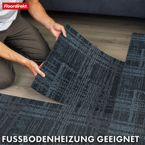 Tæppefliser | Luzern | 50x50 cm | Komfortable, lydabsorberende og velegnede til gulvvarme | Fås i 4 farver