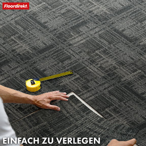 Tæppefliser | Luzern | 50x50 cm | Komfortable, lydabsorberende og velegnede til gulvvarme | Fås i 4 farver