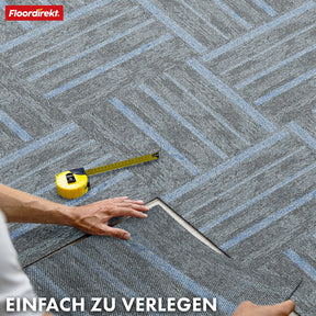Tæppefliser | Zürich | 50 x 50 cm | Ideel til kontorer og stuer | Designfliser i høj kvalitet i 4 farver