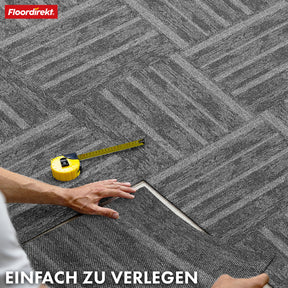 Tæppefliser | Zürich | 50 x 50 cm | Ideel til kontorer og stuer | Designfliser i høj kvalitet i 4 farver