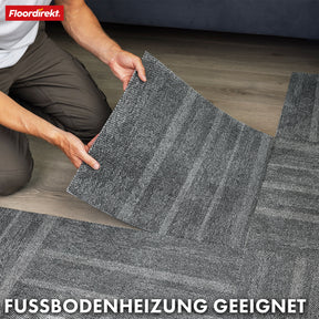 Tæppefliser | Zürich | 50 x 50 cm | Ideel til kontorer og stuer | Designfliser i høj kvalitet i 4 farver