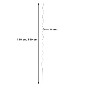 Tomatspiralstænger | Fuldt galvaniserede | Plantestænger | Fås i 2 længder