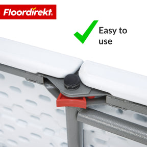 Havebænk | Chiba | Klapbar siddebænk 183 cm i hvid, vejrbestandig & belastbar op til 320 kg