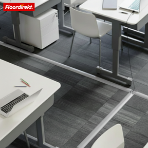 Gulvkabelkanal | Cable Guard | Skridsikker kabelbeskyttelse & snublebeskyttelse | Fleksibel, afkortelig & til 2 kabler op til 8 mm Ø