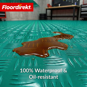 PVC-gulvbelægning | Bullet | Riffelplade-look | Skridsikker & nem at vedligeholde | Metervare / tilskåret efter mål | 110 cm bredde