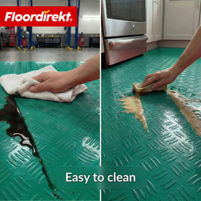 PVC-gulvbelægning | Bullet | Riffelplade-look | Skridsikker & nem at vedligeholde | Metervare / tilskåret efter mål | 110 cm bredde