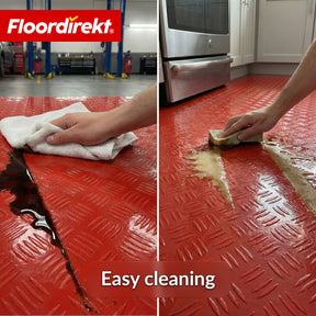 PVC-gulvbelægning | Bullet | Riffelplade-look | Skridsikker & nem at vedligeholde | Metervare / tilskåret efter mål | 110 cm bredde