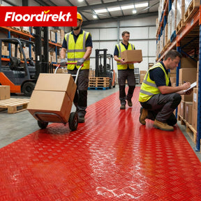 PVC-gulvbelægning | Bullet | Riffelplade-look | Skridsikker & nem at vedligeholde | Metervare / tilskåret efter mål | 110 cm bredde