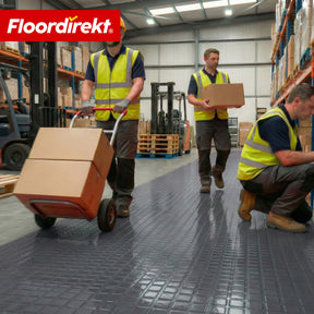 PVC-gulvbelægning | Check Quadra | Kvadratdesign | Skridsikker & nem at rengøre | Metervare / tilskåret efter mål | 110 cm bredde