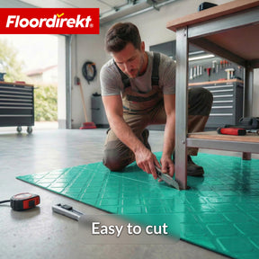 PVC-gulvbelægning | Check Quadra | Kvadratdesign | Skridsikker & nem at rengøre | Metervare / tilskåret efter mål | 110 cm bredde