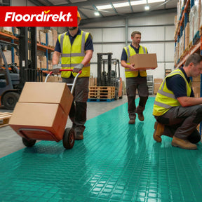 PVC-gulvbelægning | Check Quadra | Kvadratdesign | Skridsikker & nem at rengøre | Metervare / tilskåret efter mål | 110 cm bredde