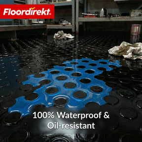 PVC-gulvbelægning | Coin Mirror | Coin-look med flade knopper | Skridsikker & nem at vedligeholde | Metervare / tilskåret efter mål | 110 cm bredde