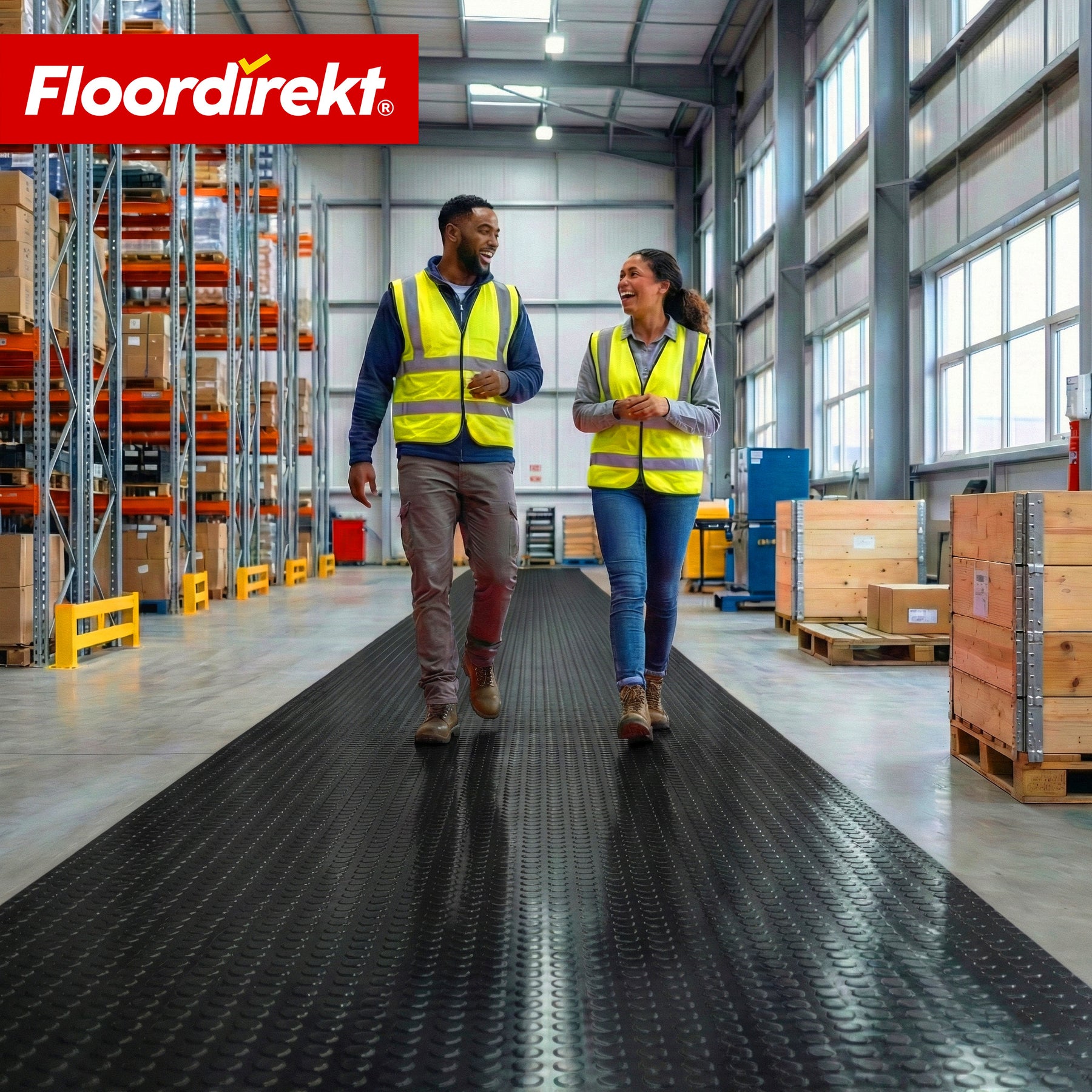 PVC-gulvbelægning | Coin Mirror | Coin-look med flade knopper | Skridsikker & nem at vedligeholde | Metervare / tilskåret efter mål | 110 cm bredde