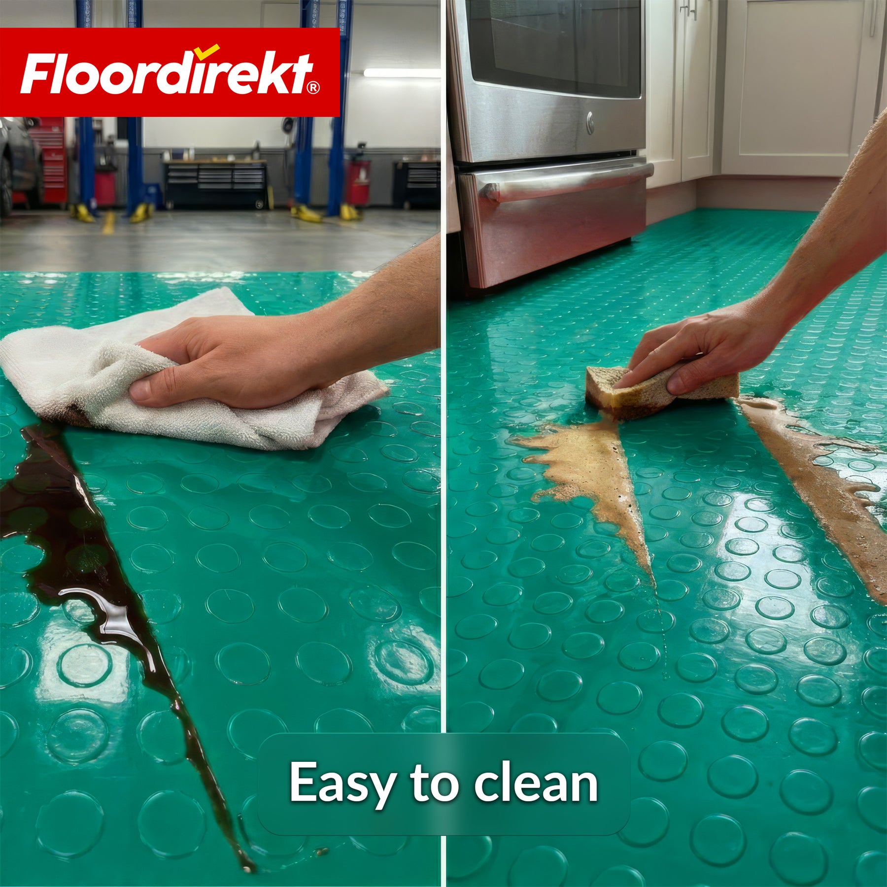 PVC-gulvbelægning | Coin Mirror | Coin-look med flade knopper | Skridsikker & nem at vedligeholde | Metervare / tilskåret efter mål | 110 cm bredde