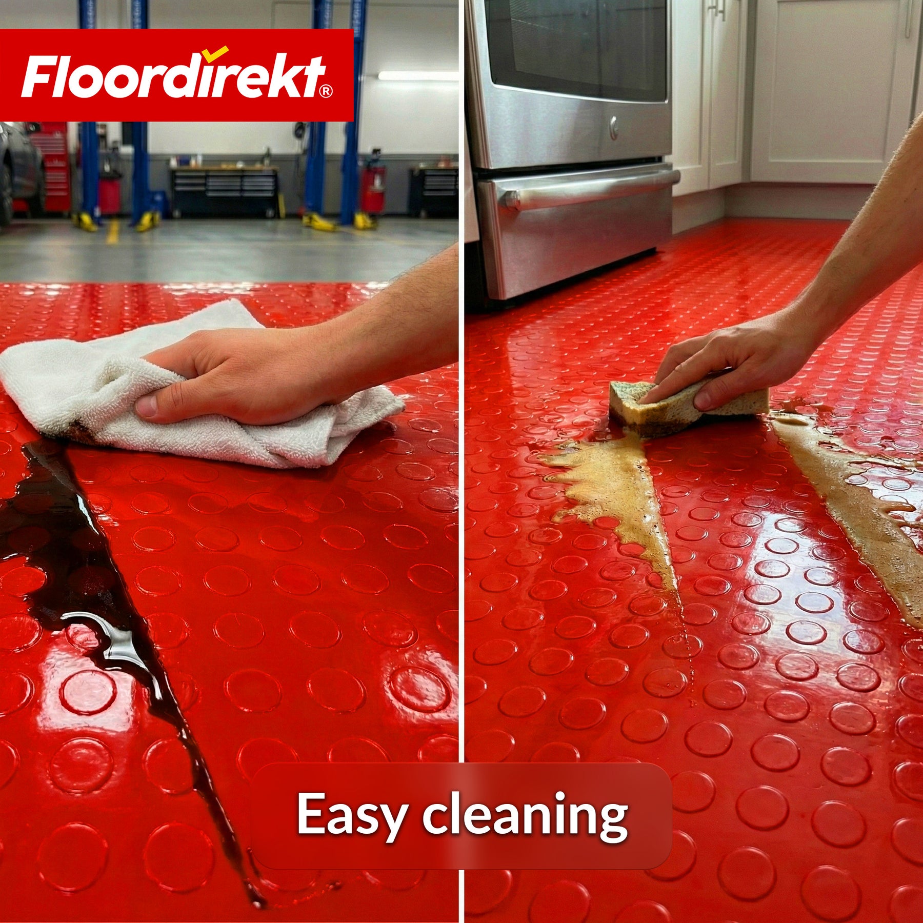 PVC-gulvbelægning | Coin Mirror | Coin-look med flade knopper | Skridsikker & nem at vedligeholde | Metervare / tilskåret efter mål | 110 cm bredde