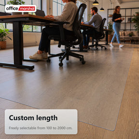 Stoleunderlag Floorfit efter mål | Transparent mat | Til parket, laminat, vinyl & hårde gulve
