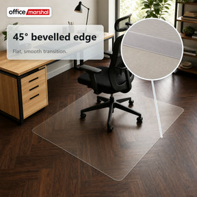 Stoleunderlag Floorfit efter mål | Transparent mat | Til parket, laminat, vinyl & hårde gulve