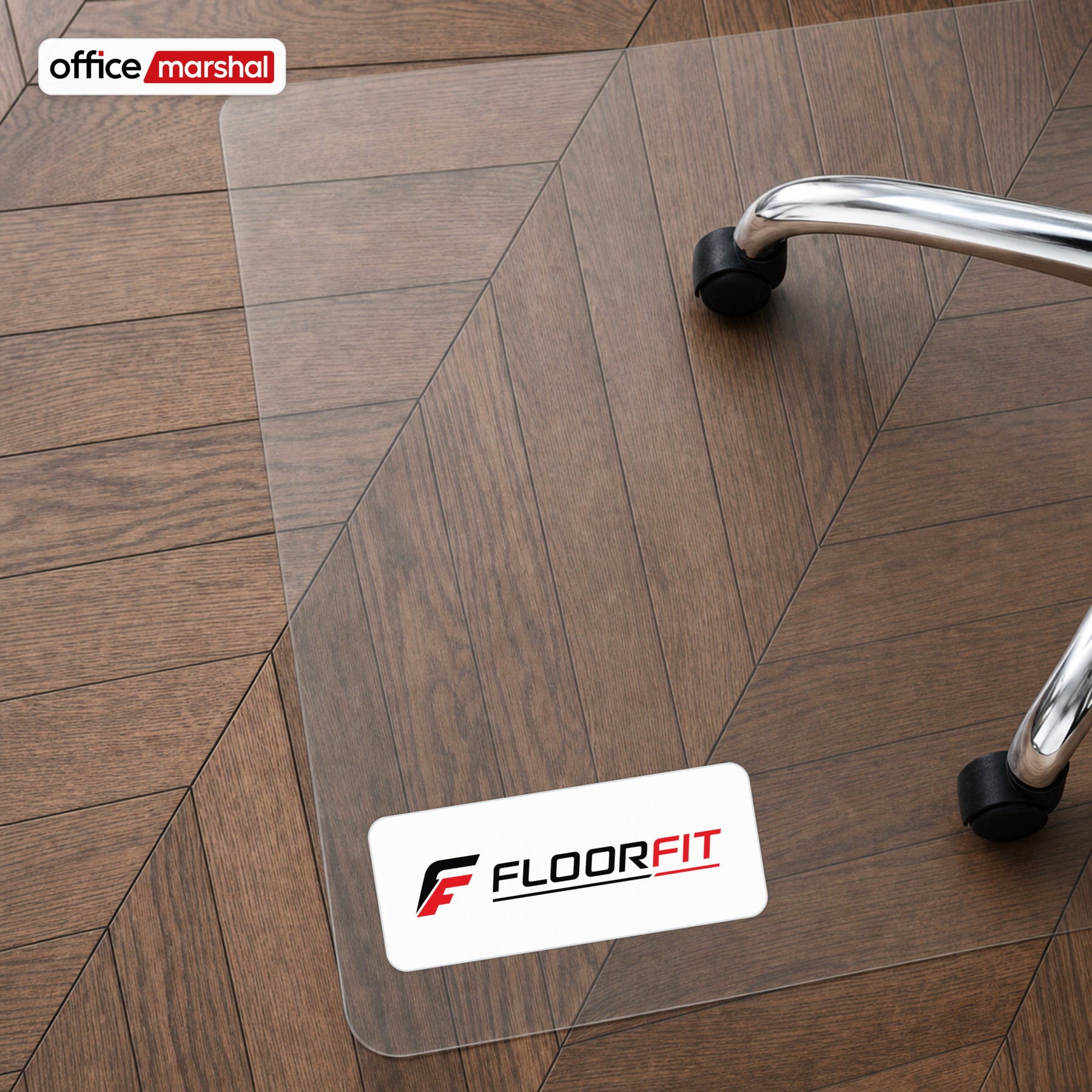 Stoleunderlag Floorfit efter mål | Transparent mat | Til parket, laminat, vinyl & hårde gulve