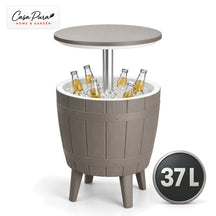Drikkekølerbord | Bora | Højdejusterbart havebord med 37 liters kølebeholder i tøndedesign | 2 farver