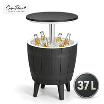 Drikkekølerbord | Bora | Højdejusterbart havebord med 37 liters kølebeholder i tøndedesign | 2 farver