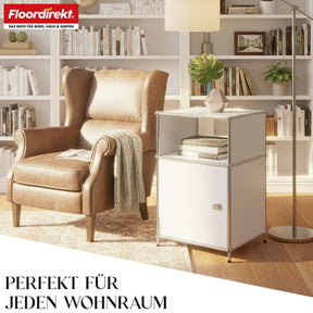 Metallreol | Concept Epure MK-040 | 3-etagers opbevaringsreol med dør og hylder | Fås i flere farver