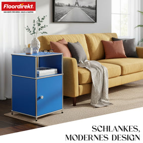 Metallreol | Concept Epure MK-040 | 3-etagers opbevaringsreol med dør og hylder | Fås i flere farver