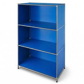 Metalreol | Concept Epure MK-101 | 4 hylder fritstående reol | Bogreol med sidepaneler | Moderne opbevaringsreol