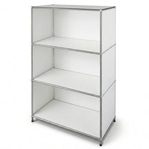 Metalreol | Concept Epure MK-101 | 4 hylder fritstående reol | Bogreol med sidepaneler | Moderne opbevaringsreol