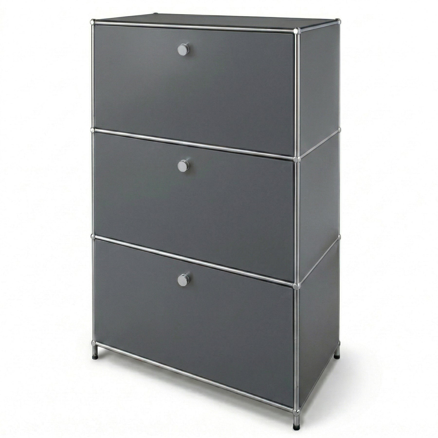 Metalskab | Concept Epure MK-129 | Sideboard med 3 låsbare rum | Moderne opbevaringsskab
