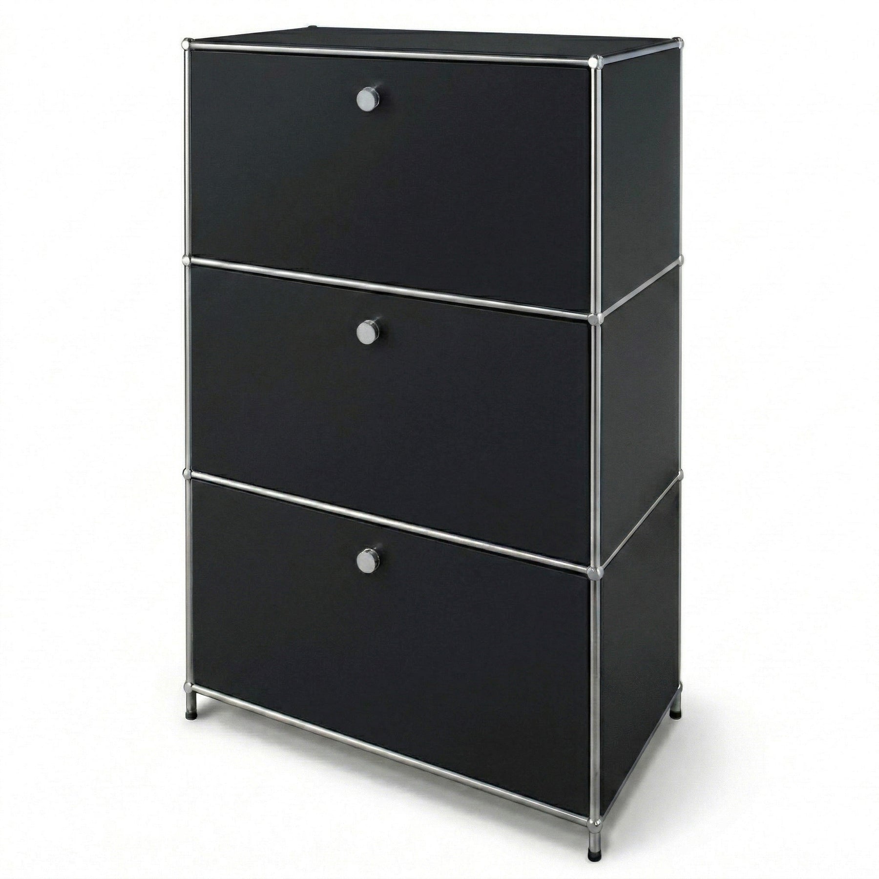 Metalskab | Concept Epure MK-129 | Sideboard med 3 låsbare rum | Moderne opbevaringsskab