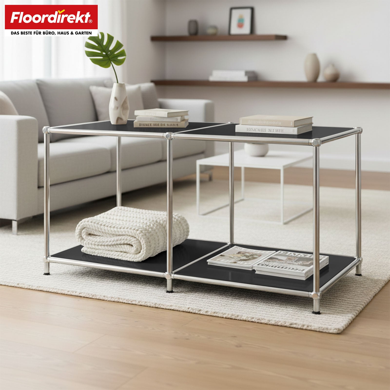 Metallreol | Concept Epure MK-016 | Skænk og opbevaringsreol med åbne hylder | Fås i flere farver