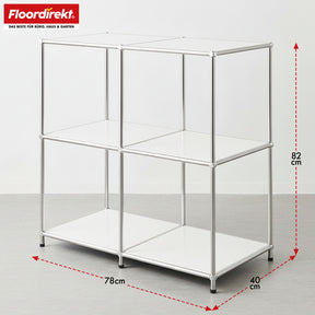 Metallreol | Concept Epure MK-027 | Åben 3-etagers skænk og opbevaringsreol | Fås i flere farver