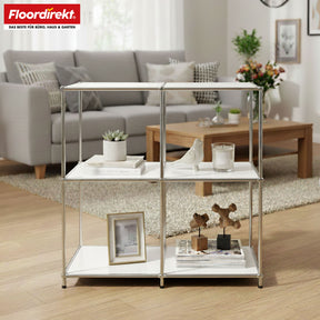 Metallreol | Concept Epure MK-027 | Åben 3-etagers skænk og opbevaringsreol | Fås i flere farver