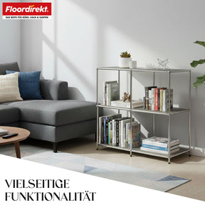 Metallreol | Concept Epure MK-027 | Åben 3-etagers skænk og opbevaringsreol | Fås i flere farver