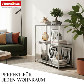 Metallreol | Concept Epure MK-027 | Åben 3-etagers skænk og opbevaringsreol | Fås i flere farver